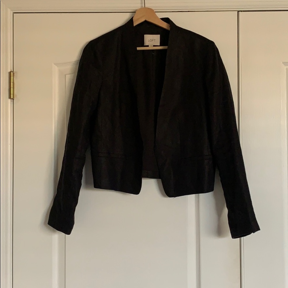 Black Linen Blazer
